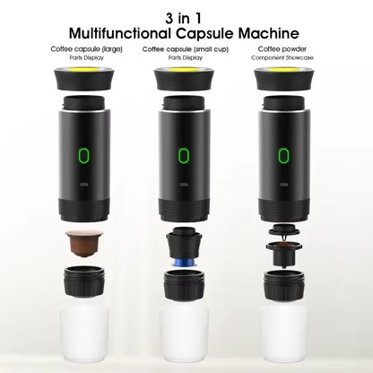 Youpin Coffee Machine Wireless Electric Portable Espresso Coffee Machine Maker 3-In-1 Capsule Powder Travel Coffee Maker